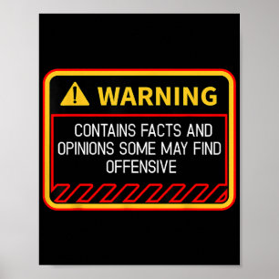 Warnung enthält Fakten, die offensiven Spaß finden Poster