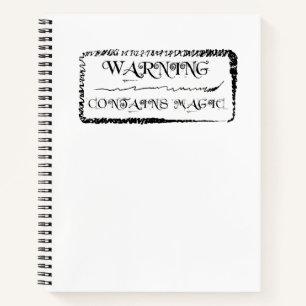 Warnung: Enthält Magie Notizbuch
