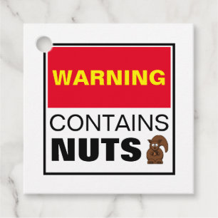 WARNUNG enthält Nuts Geschenkanhänger
