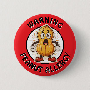 Warnung Erdnussallergie-Alarm   Button