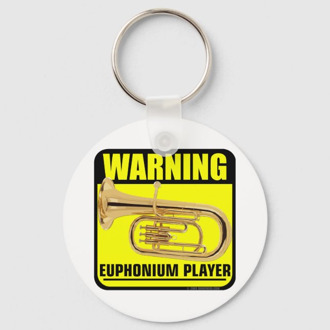 Warnung! Euphonium Player Schlüsselanhänger (Vorderseite)