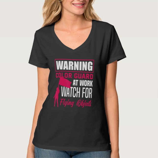 Warnung Farbgarde bei der Arbeit  Wintergarde T-Shirt (Vorderseite)