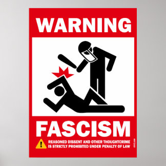 Warnung: Faschismus Poster