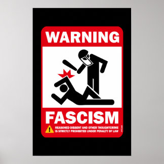 Warnung: Faschismus Poster