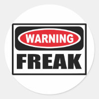 Warnung: FREAK-Aufkleber