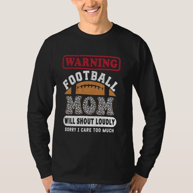 Warnung Fußballmutter wird laut schreien - lustige T-Shirt (Vorderseite)