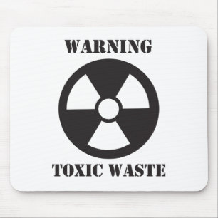 Warnung - giftiger Abfallstoff Mousepad
