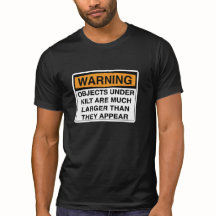 Warnung - große Gegenstände unter Kilt