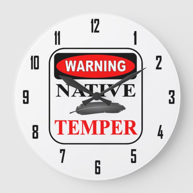 WARNUNG GROßE WANDUHR (Vorderseite)