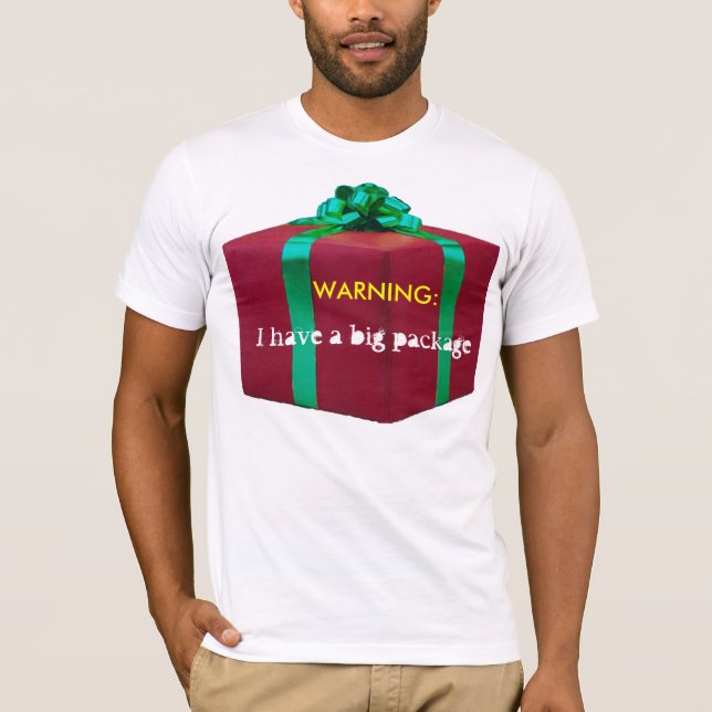 Warnung: Großer Paket-T - Shirt (Vorderseite)