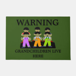 Warnung Großkinder leben hier Fußmatte