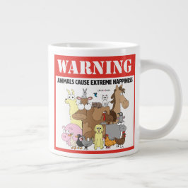 Warnung: Haustiere verursachen extremes Glück Jumbo-Tasse