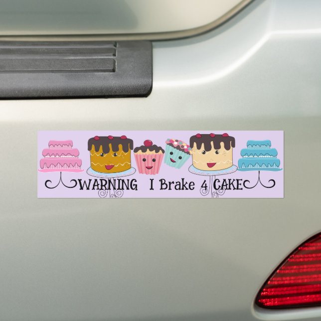 WARNUNG I Bremse für ZUCKER! Autoaufkleber (Auf Auto)