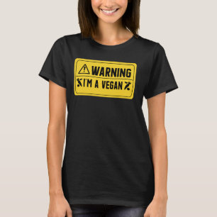 Warnung Ich Bin Ein Veganer Lustiger Pflanzenbasie T-Shirt