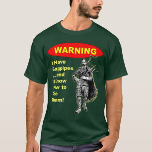 Warnung: Ich habe Dudelsäcke u. kann ich verwende T-Shirt