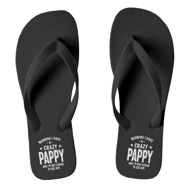 Warnung Ich habe einen verrückten Pappy | Father G Flip Flops (Fußbett)