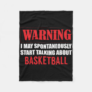 Warnung Ich Könnte Spontan Über Basketball Reden Fleecedecke