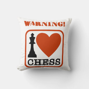 Warnung! Ich liebe Schach Kissen