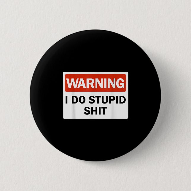 Warnung Ich Studier Lustig Warnung Ich Studier Lus Button (Vorderseite)
