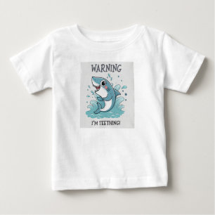 Warnung: Ich zahne Lustiges Zahnungsshirt Baby T-shirt