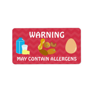 Warnung kann Aufkleber für Allergene enthalten Adressaufkleber