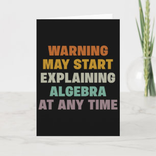 Warnung kann beginnen, Algebra lustige Mathematik Karte