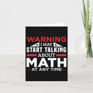 Warnung kann beginnen, mit Mathe Funny Mathe Lehre Karte
