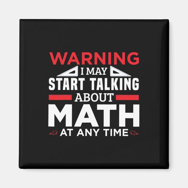 Warnung kann beginnen, mit Mathe Funny Mathe Lehre Magnet (Vorne)