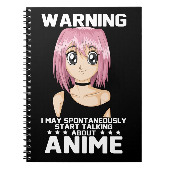 Warnung kann beginnen, über Animes zu sprechen Notizblock (Vorderseite)