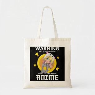 Warnung kann beginnen, über Animes zu sprechen Tragetasche