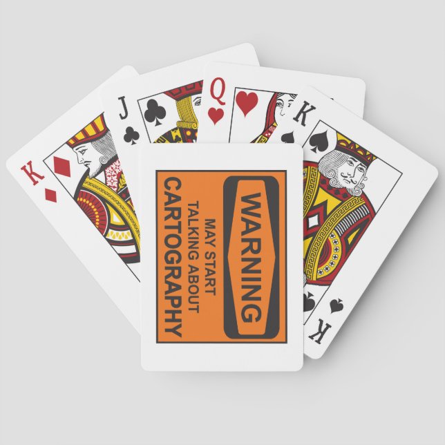 Warnung kann beginnen, über Kartographie zu sprech Spielkarten (Rückseite)