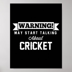 Warnung Kann Damit Beginnen Über Cricket Cm Zu Red Poster