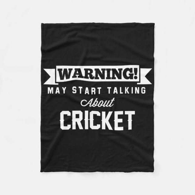 Warnung Kann Damit Beginnen Über Cricket Cm Zu Spr Fleecedecke (Vorderseite)