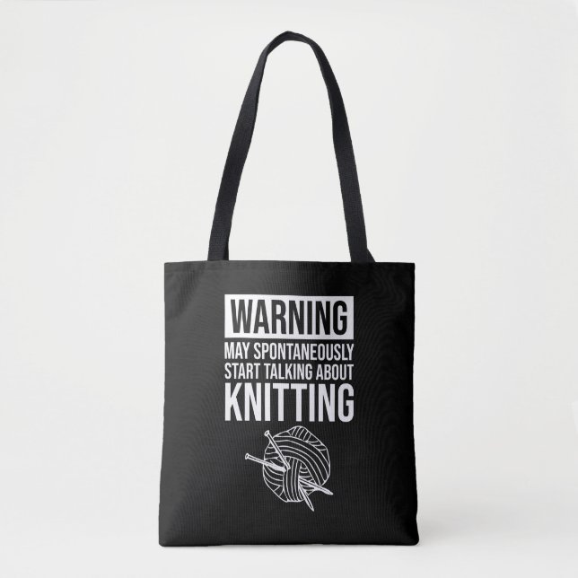 Warnung - Kann damit beginnen, über Stricken zu sp Tasche (Vorderseite)