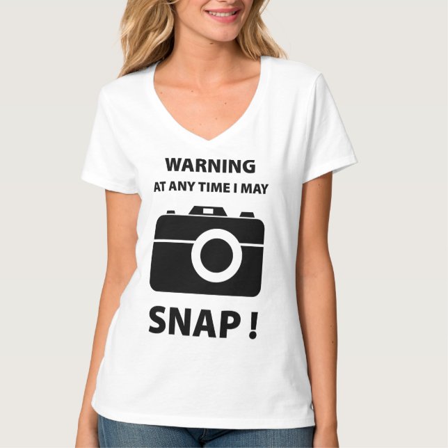 Warnung kann ich jederzeit einschliefen T-Shirt (Vorderseite)