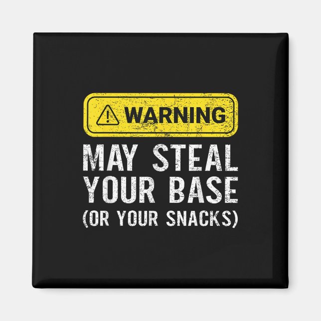 Warnung kann Ihr Base Funny Baseball Sprichwort st Magnet (Vorne)