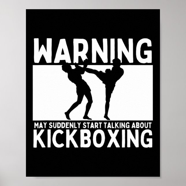 Warnung Kann Plötzlich Damit Anfangen Über Kickbox Poster (Vorne)
