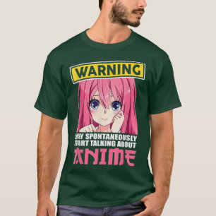 Warnung kann spontan beginnen, über Anim zu sprech T-Shirt
