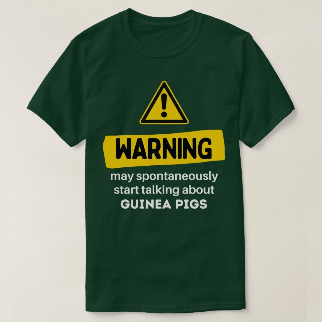 Warnung kann spontan beginnen, über Guin zu sprech T-Shirt (Design vorne)