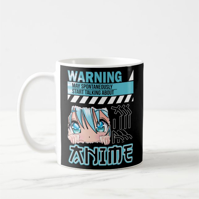 Warnung kann spontan über Anime Manga sprechen Kaffeetasse (Links)