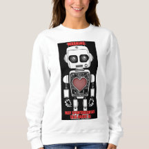 Warnung: Kann über KI sprechen Weißer Sweatshirt