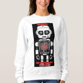 Warnung: Kann über KI sprechen Weißer Sweatshirt