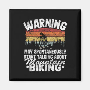 Warnung Kann über Mountainbiken Downhill sprechen Magnet