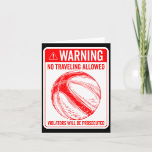 Warnung kein Halten Reisendes Schild Basketball Karte