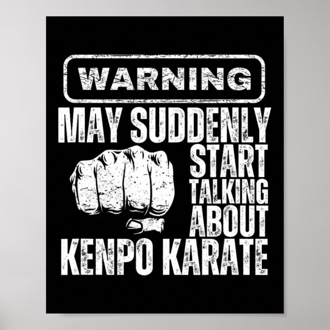 Warnung könnte plötzlich anfangen, über Kenpo Kar  Poster (Vorne)