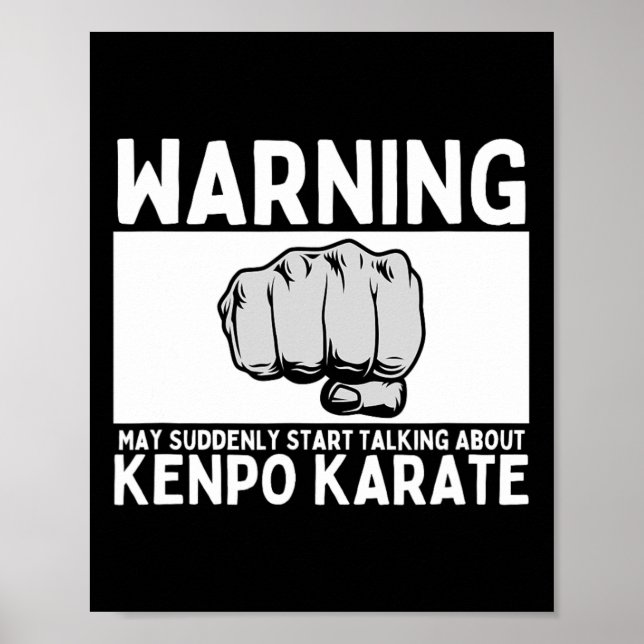 Warnung könnte plötzlich anfangen, über Kenpo Kar  Poster (Vorne)