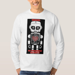 Warnung: Könnte über KI sprechen Männer Weiße Lang T-Shirt