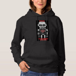 Warnung: Könnte über KI sprechen Schwarz Kapuzenpu Hoodie