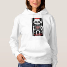 Warnung: Könnte über KI sprechen Weiße Kapuzenjack