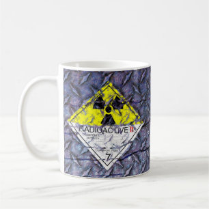 Warnung! Korrodierte radioaktive Katze.2 Zeichen - Kaffeetasse